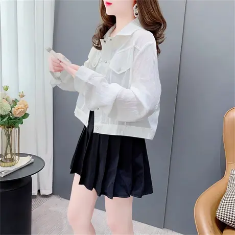 夏季女士防晒衣衬衫开衫外套2023新款宽松薄款长袖百搭小个子上衣图片