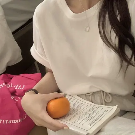 2023新款春夏欧货别致小衫爆款甜辣妹纯欲上衣女装纯色短袖t恤ins商品大图