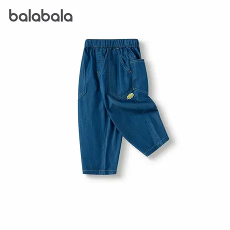 【商场同款】巴拉巴拉童装男童牛仔裤防晒凉感2025夏新款长裤宽松商品大图