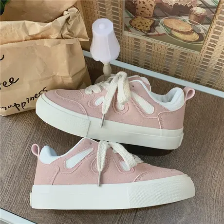 Betoo 小白鞋女2023新款爆款女鞋百搭学生休闲小众设计感板鞋商品大图