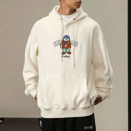 青少年潮牌男装卫衣摇粒绒厚款秋季百搭潮流男士春秋百搭休闲卫衣图片