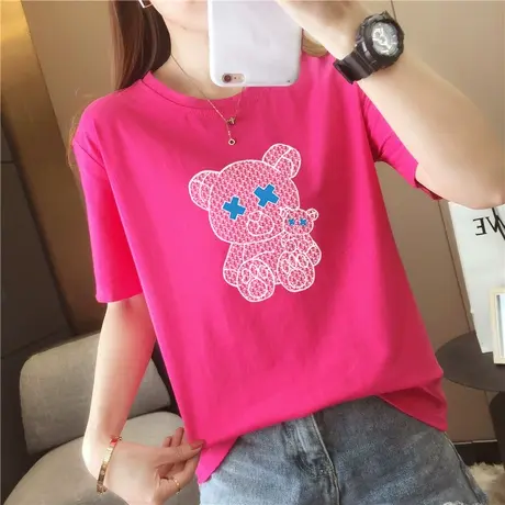 t恤女潮2024夏装新款女装韩版宽松设计感显瘦短袖上衣女潮商品大图