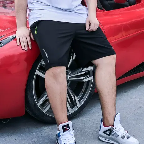 胖哥哥大码男装运动短裤男薄款透气宽松加肥加大胖子五分裤训练裤商品大图