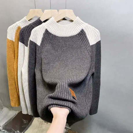 2023年秋冬新款半高领毛衣女加厚保暖套头针织内搭打底衫女上衣潮图片