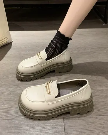 松糕厚底小皮鞋女2023新款玛丽珍乐福鞋女鞋夏季学院英伦风单鞋子图片