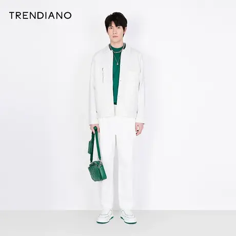 TRENDIANO秋季新款立体压花装饰夹克个性潮流时尚穿搭外套图片