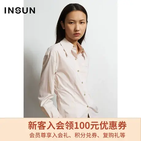 恩裳春秋季商场同款轻商务纽扣设计气质长袖上衣衬衫女士商品大图