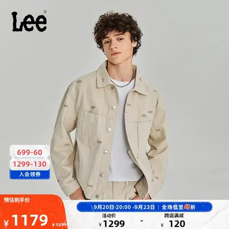 Lee商场同款23秋冬新品舒适版浅卡其logo男夹克外套LMT006237201图片