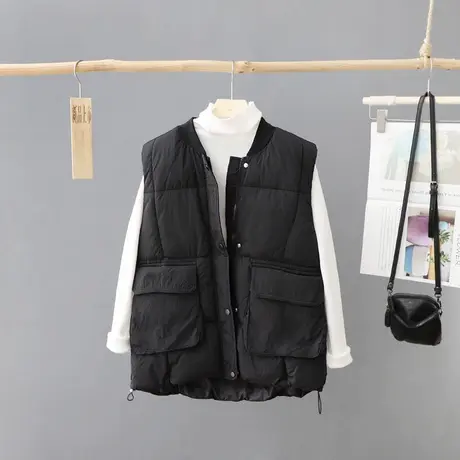 2023秋冬新款女装好看的羽绒棉马甲女式休闲宽松冬季外套背心坎肩图片