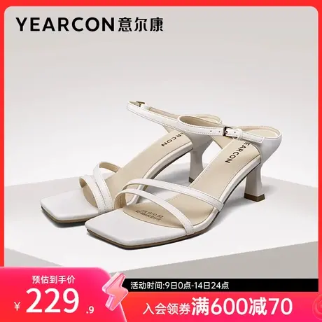 意尔康女鞋夏季细跟凉鞋高跟女士凉拖鞋外穿法式仙女风气质配裙子图片