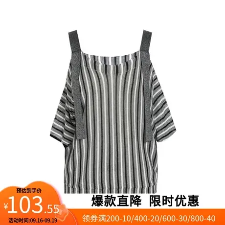 艾格2023春季简约高腰通勤涤纶阔腿裤W779商品大图