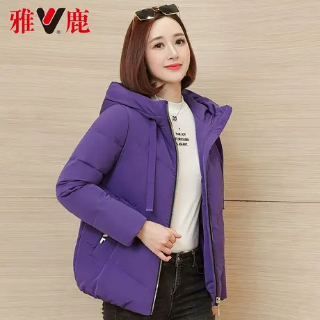 雅鹿羽绒服女2022年新款短款冬高领矮小个子白鸭绒气质时尚高端潮商品大图