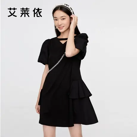 艾莱依商场同款法式连衣裙设计感小众高级感夏季气质时尚拼接裙子图片