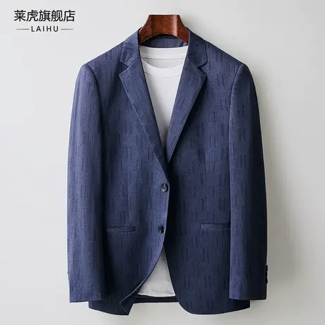 春秋季薄款时尚修身商务休闲小西服上衣男士单件新款潮流西服外套图片