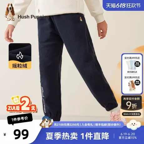 暇步士童装女童摇粒绒裤子春秋新款儿童舒适保暖长裤女宝宝休闲裤图片
