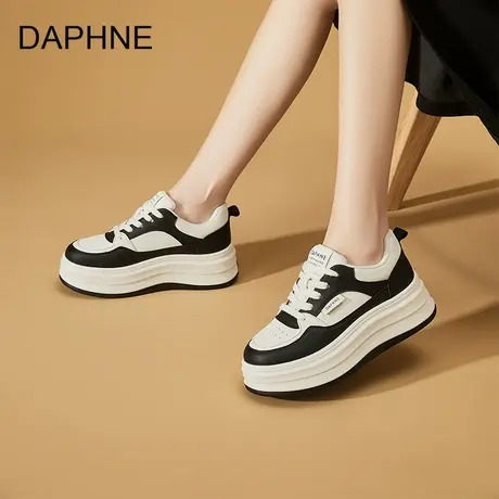 达芙妮女鞋休闲厚底小白鞋小个子新款春季百搭爆款运动风增高板鞋图片