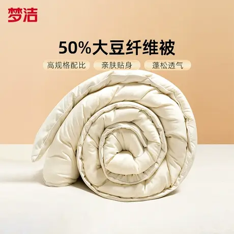 【烈儿溯源】梦洁大豆纤维被春秋大豆被被芯子母被加厚保暖棉被商品大图
