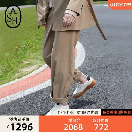 ASH女装秋冬新款时尚休闲直筒裤西装裤潮流长裤图片