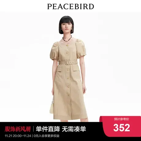 【商场同款】太平鸟女装2023年夏季新款工装风连衣裙A1FAD2459图片