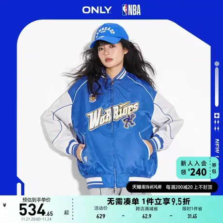 ONLY奥莱夏季NBA联名款拼色印花棒球服短款外套女商品大图