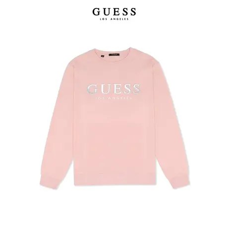 GUESS男士时尚经典字母印花百搭纯色圆领长袖卫衣-商品大图