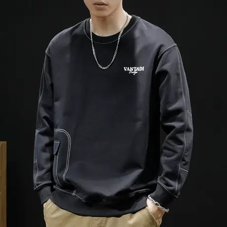 春秋卫衣男秋冬款大码宽松潮多口袋长袖胖子加肥加大男士2023新款图片