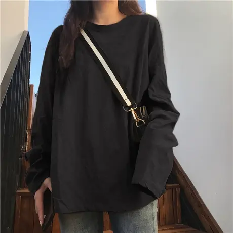 春秋冬卫衣叠穿内搭加绒打底衫韩系ins风穿搭长袖T恤女装秋衣上衣图片