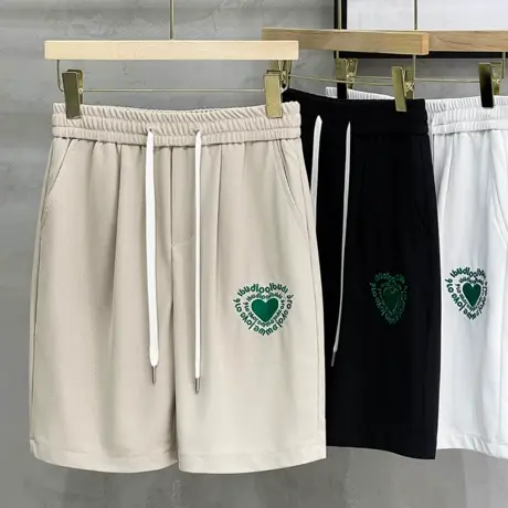 夏季新款潮牌男生休闲短裤INS高街刺绣卫裤男五分中裤运动裤沙滩商品大图