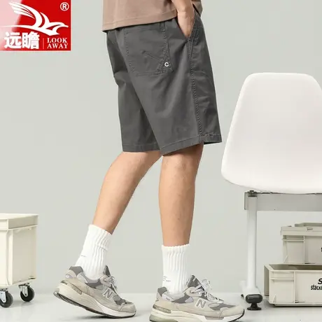 工装短裤男夏季2023新款潮牌宽松运动中裤夏天男士纯棉休闲五分裤商品大图