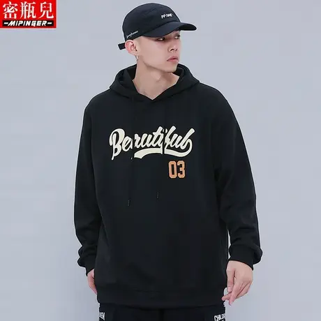 密瓶儿大码潮牌运动男装秋季男士加肥加大宽松休闲胖子印花外套男商品大图