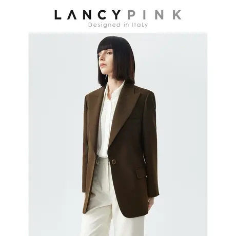 【意大利设计】朗姿羊毛休闲时尚西服外套女时尚冬季新款西装奥莱图片