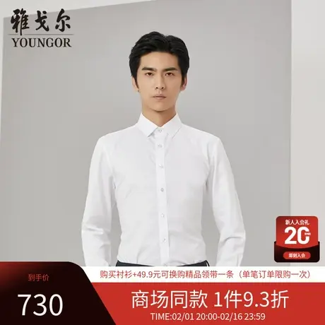 【商场同款】雅戈尔男士长袖衬衫新款官方商务休闲上班穿衬衫男商品大图