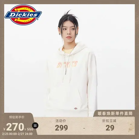 Dickies  春夏插肩袖印花连帽毛圈美式卫衣宽松 运动休闲图片