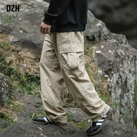 男士春季工装裤男卡其色裤子男裤美式休闲运动长裤2024新款冲锋裤商品大图
