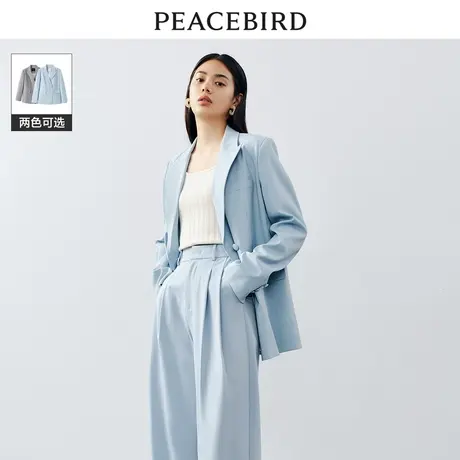 【昕怡粉丝专享】太平鸟简约西装套装女职业通勤气质宽松外套高级图片