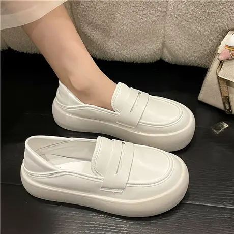 不累脚软底护士鞋女白色医护工作鞋2024新款防滑厚底休闲小白单鞋商品大图