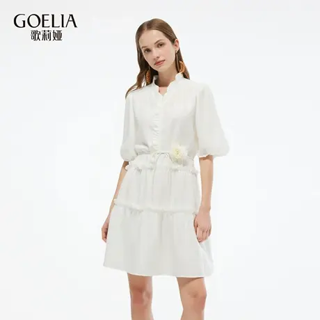 【两件装】歌莉娅天丝连衣裙女夏季穿搭2025新款荷叶边超好看裙子图片