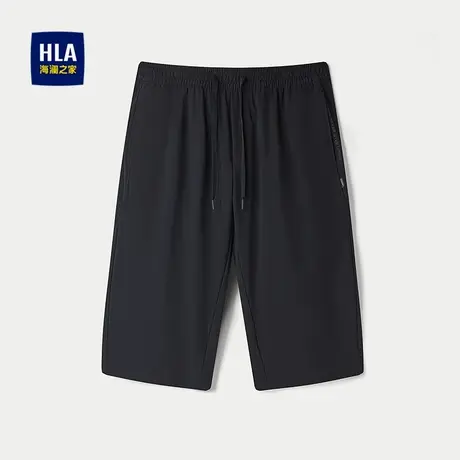 HLA/海澜之家抽绳系带休闲中裤25春夏新运动弹力时尚七分短裤子男商品大图