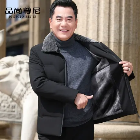 男士棉服2022新款冬季加厚加绒款中老年棉衣40-50岁爸爸冬装外套商品大图