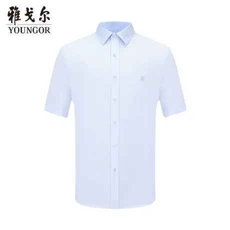 雅戈尔奥莱 商场同款男士短袖衬衫新款官方正品商务休闲短袖衬衫商品大图