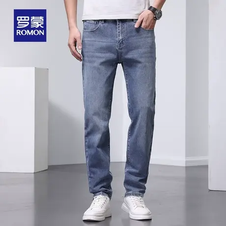 【官方正品】罗蒙时尚潮流休闲牛仔裤男春季新款中青年百搭直筒裤图片