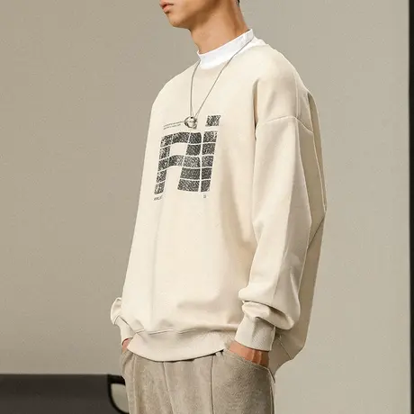 男士长袖春秋款潮牌男装潮流摇粒绒厚款百搭休闲大码潮流卫衣商品大图