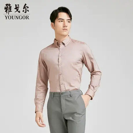 【商场同款】雅戈尔男士长袖衬衫新款官方商务休闲上班穿衬衫男图片