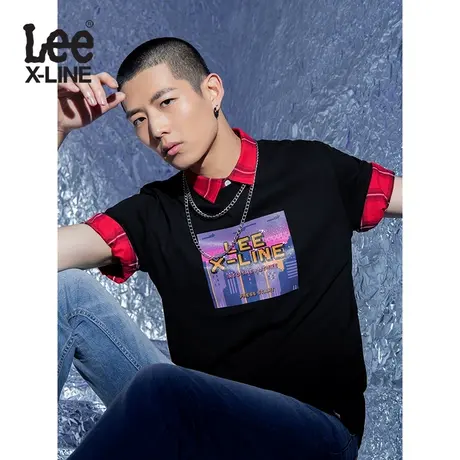 LeeXLINE 21春夏新品多色印花短袖T恤男上衣潮流L438304LE图片