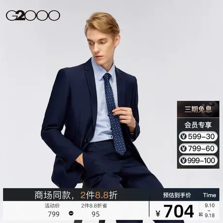 G2000男装商场同款平驳领青年装耐磨西服修身西装外套00110391图片