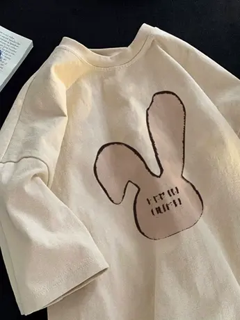 仿棉短袖t恤女装2023年早春新款夏季欧货洋气复古港味chic上衣服图片