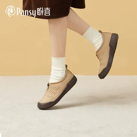 Pansy盼喜日本女鞋超轻舒适防滑软底拉链款健步鞋2025秋季新款商品大图