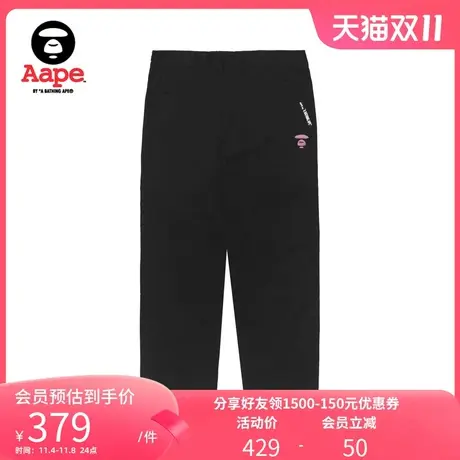 Aape女装秋冬撞色字母猿颜刺绣直筒潮流休闲长裤6803XXH商品大图