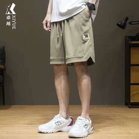 希越美式运动短裤男款2024夏季新款休闲速干五分裤宽松大码沙滩裤商品大图