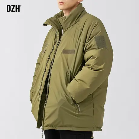 男士日系绿色棉衣男冬季加厚潮牌棉服男款面包服2023新款冬装外套商品大图